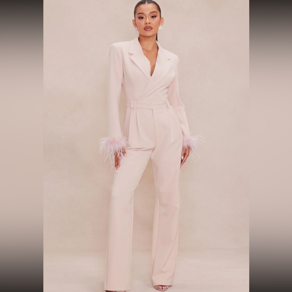 Fashion Nova Mauve Blazer Jumpsuit Medium